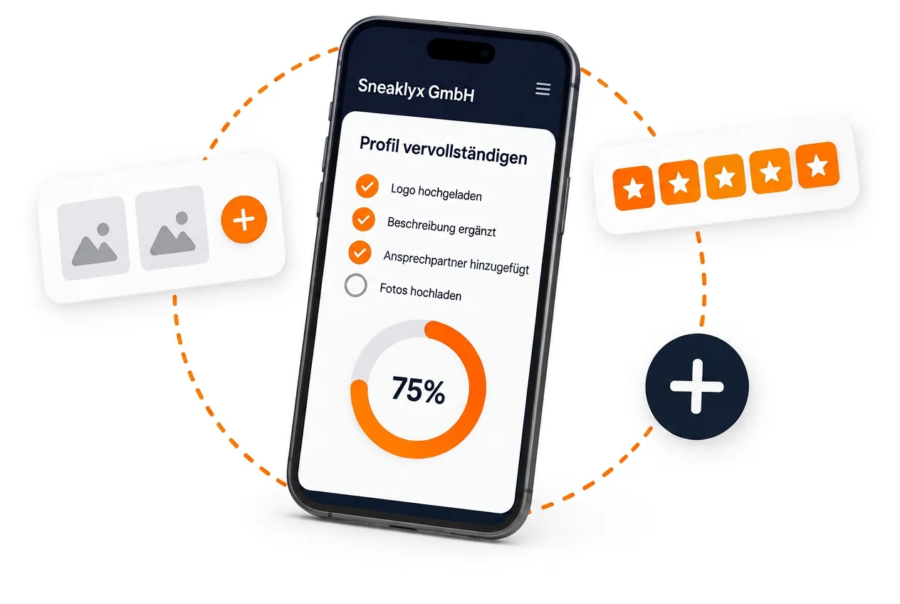 Unternehmensprofil im Dashboard vervollständigen